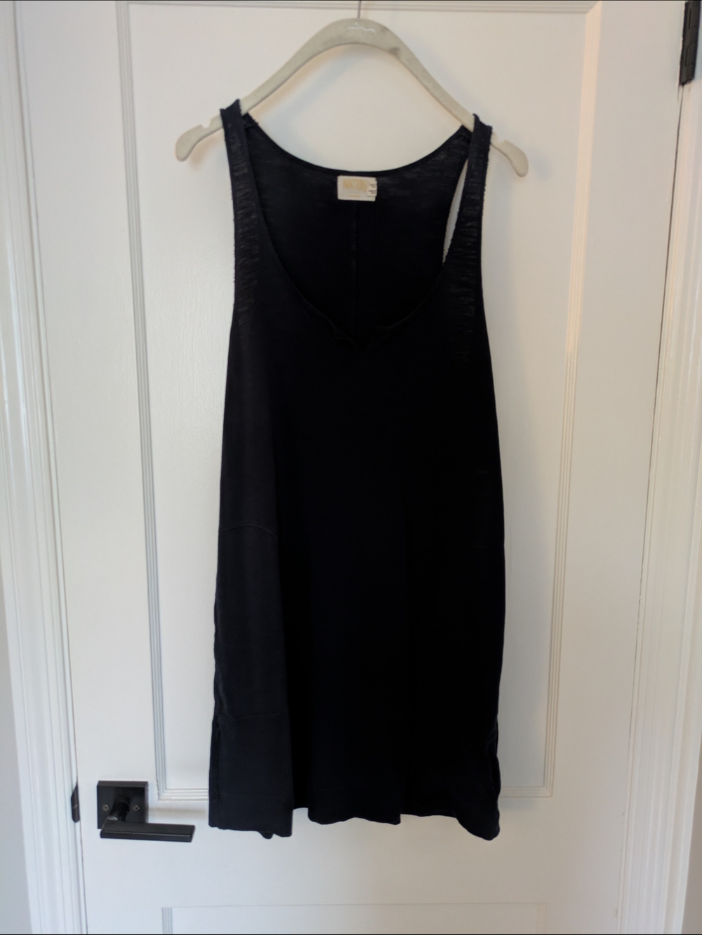 Navy Blue Sleeveless V-Neck Tunic Dress